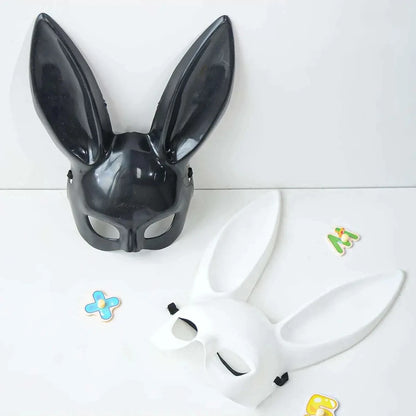 Rabbit Mask for Halloween, Bunny Costume Mask with Long Ears