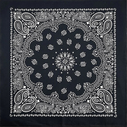 Cotton Bandana 70cm Paisley Square Scarf Headband for Men & Women