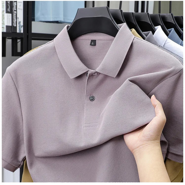 Men's Cotton Polo Shirt Short Sleeve Casual Golf Tee