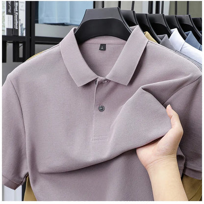 Men's Cotton Polo Shirt Short Sleeve Casual Golf Tee