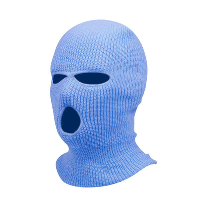 3 Hole Balaclava Ski Mask Windproof Knit Winter Face Cover