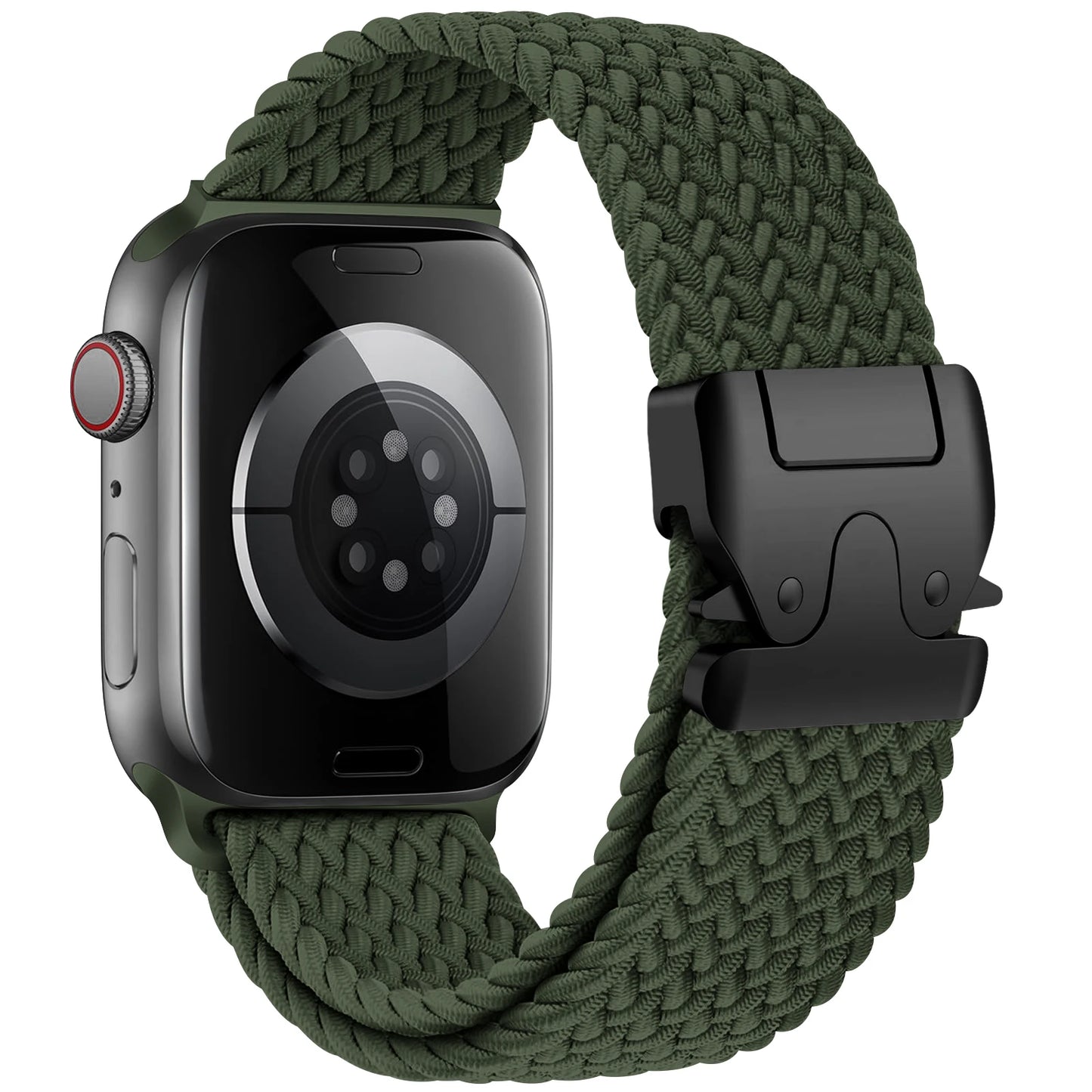 Braided Nylon Watch Band with Parachute Strap for 41mm–49mm Watches