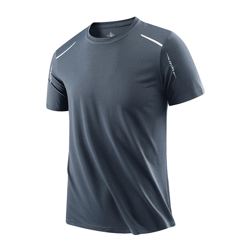 Men's Quick Dry Running Shirt Breathable Short Sleeve Hiking Tee