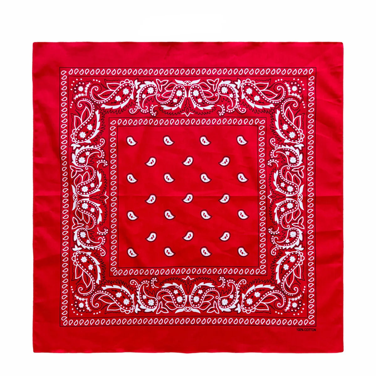 Cotton Bandana 70cm Paisley Square Scarf Headband for Men & Women