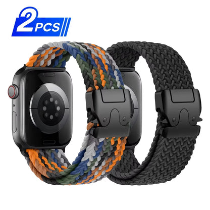 Braided Nylon Watch Band with Parachute Strap for 41mm–49mm Watches
