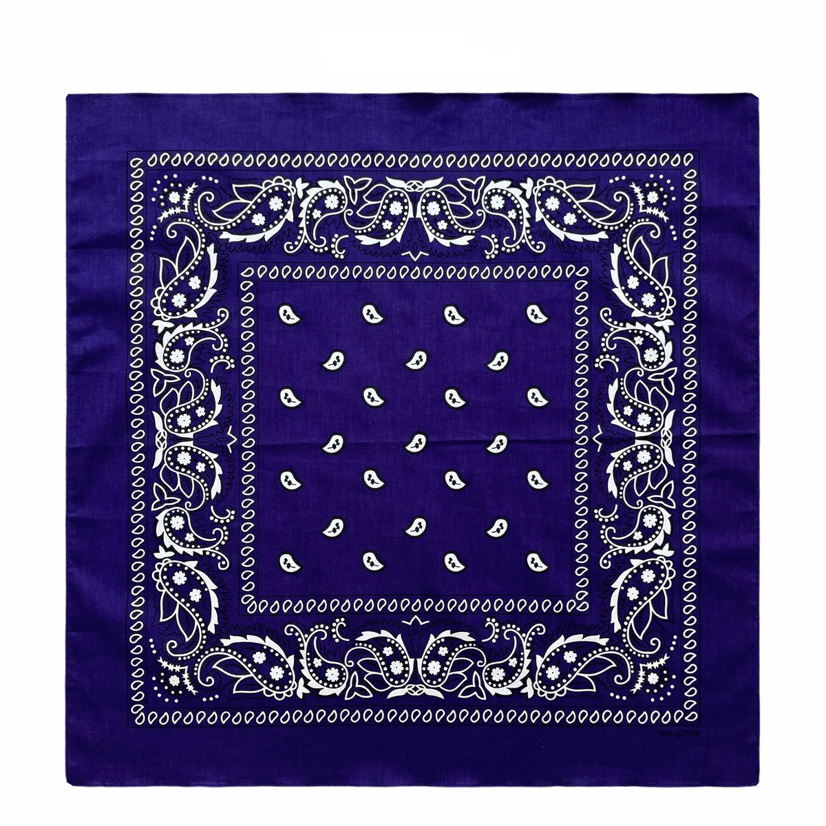 Cotton Bandana 70cm Paisley Square Scarf Headband for Men & Women