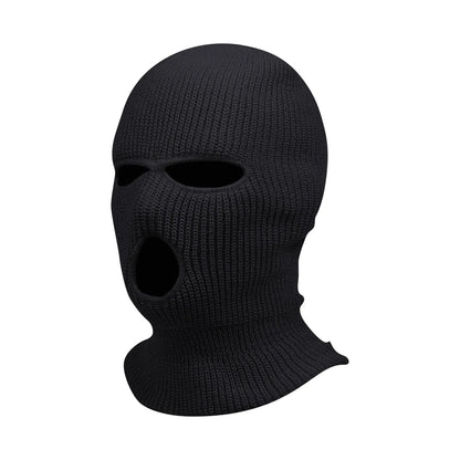 3 Hole Balaclava Ski Mask Windproof Knit Winter Face Cover