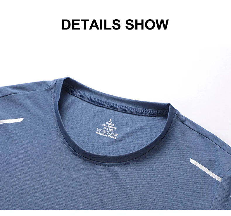 Men's Quick Dry Running Shirt Breathable Short Sleeve Hiking Tee