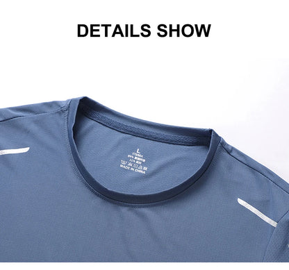 Men's Quick Dry Running Shirt Breathable Short Sleeve Hiking Tee