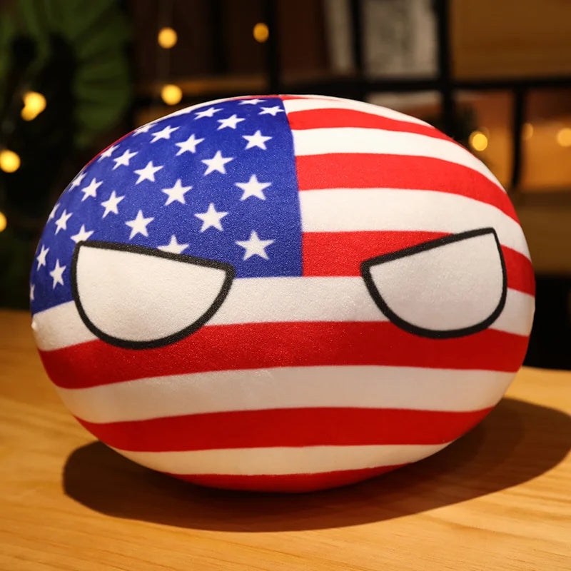 Country Ball Plush Toy Soft Kawaii Plush Pillow 10-40cm