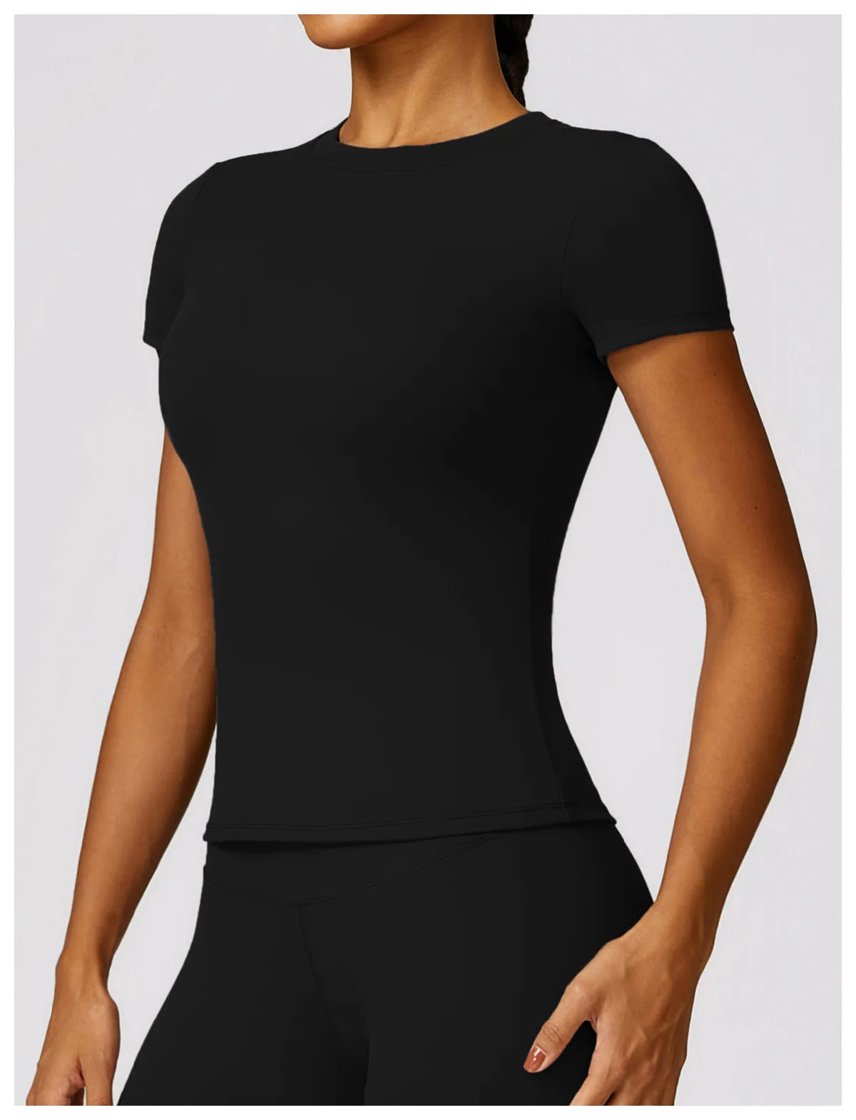 Women's Running T Shirt Breathable Short Sleeve Gym Fitness Top
