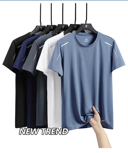 Men's Quick Dry Running Shirt Breathable Short Sleeve Hiking Tee