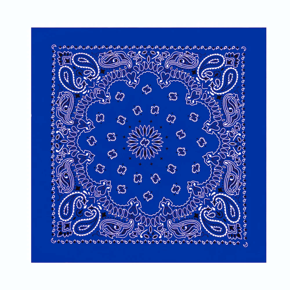 Cotton Bandana 70cm Paisley Square Scarf Headband for Men & Women