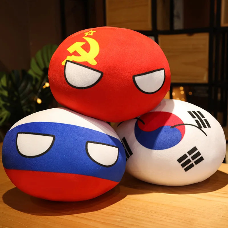 Country Ball Plush Toy Soft Kawaii Plush Pillow 10-40cm