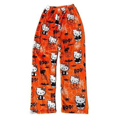 Women’s Cartoon Pajama Pants with Elastic Waist