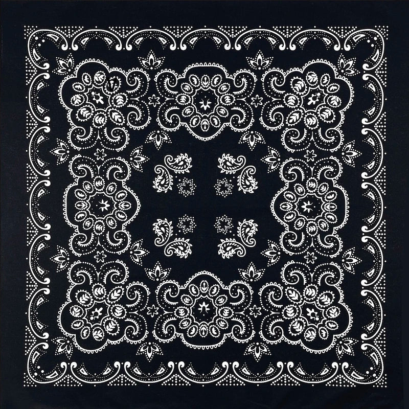 Cotton Bandana 70cm Paisley Square Scarf Headband for Men & Women