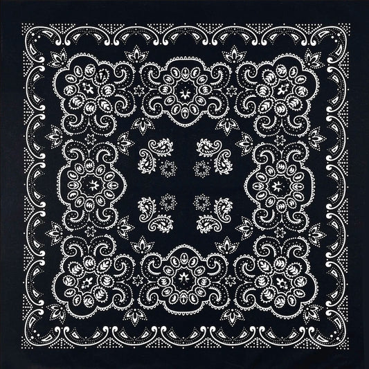 Cotton Bandana 70cm Paisley Square Scarf Headband for Men & Women