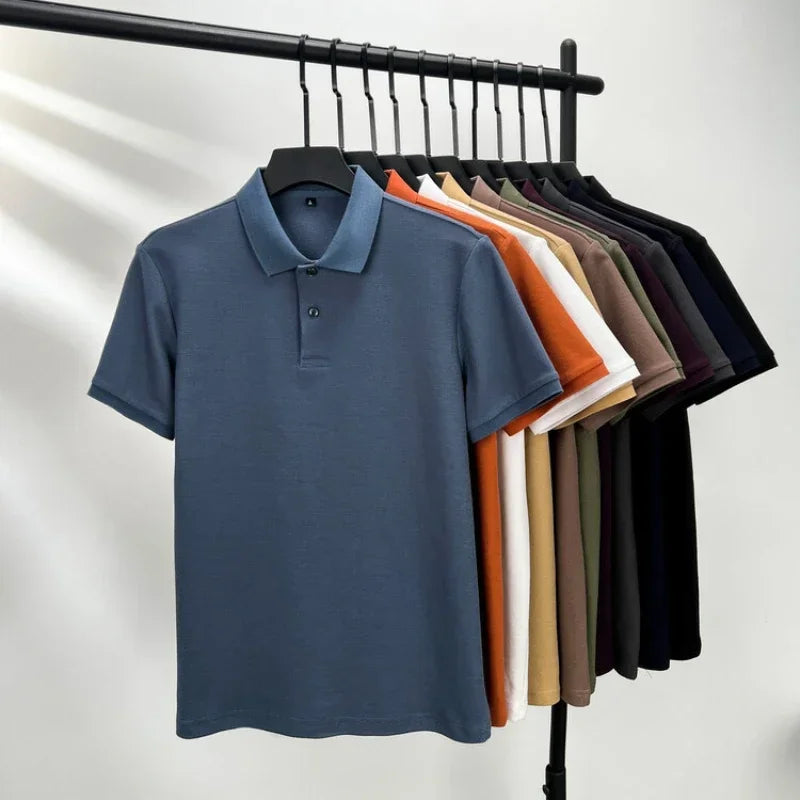 Men's Cotton Polo Shirt Short Sleeve Casual Golf Tee