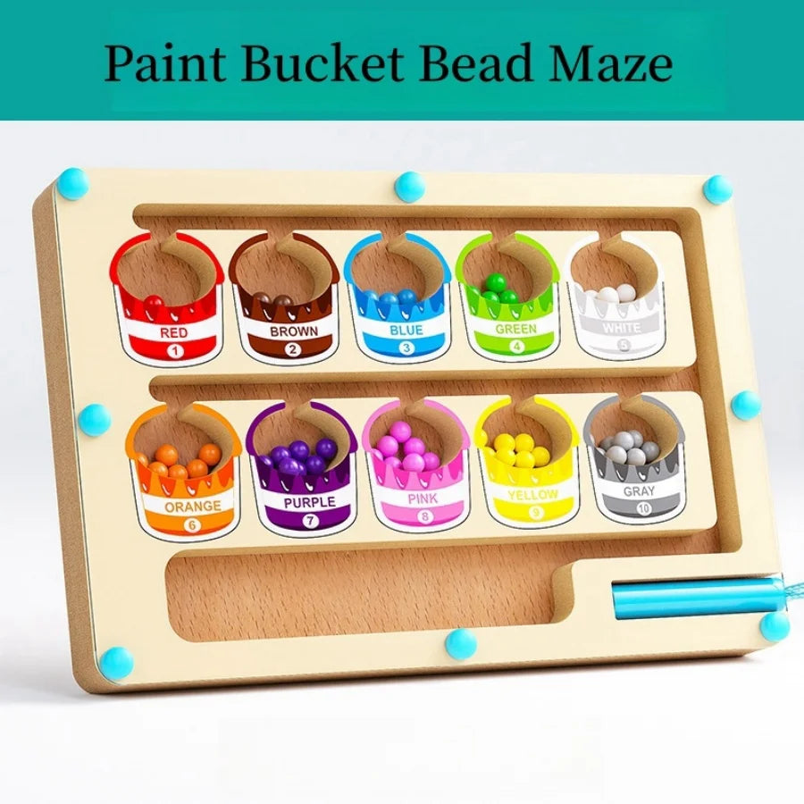 Magnetic Maze Toy with Magnetic Beads for Fine Motor Skills Learning