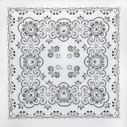 Cotton Bandana 70cm Paisley Square Scarf Headband for Men & Women