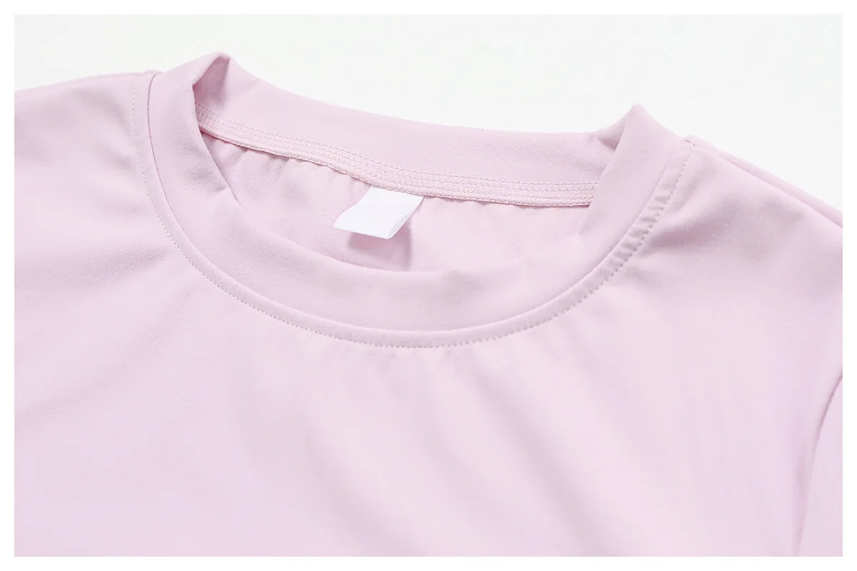 Women's Running T Shirt Breathable Short Sleeve Gym Fitness Top