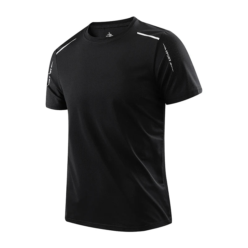 Men's Quick Dry Running Shirt Breathable Short Sleeve Hiking Tee