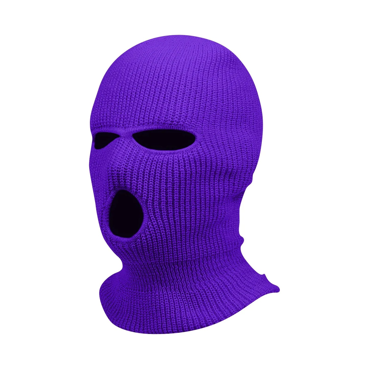 3 Hole Balaclava Ski Mask Windproof Knit Winter Face Cover