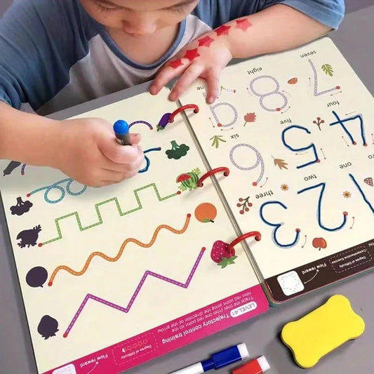 Reusable Tracing Workbook Pen Control & Writing Practice for Kids